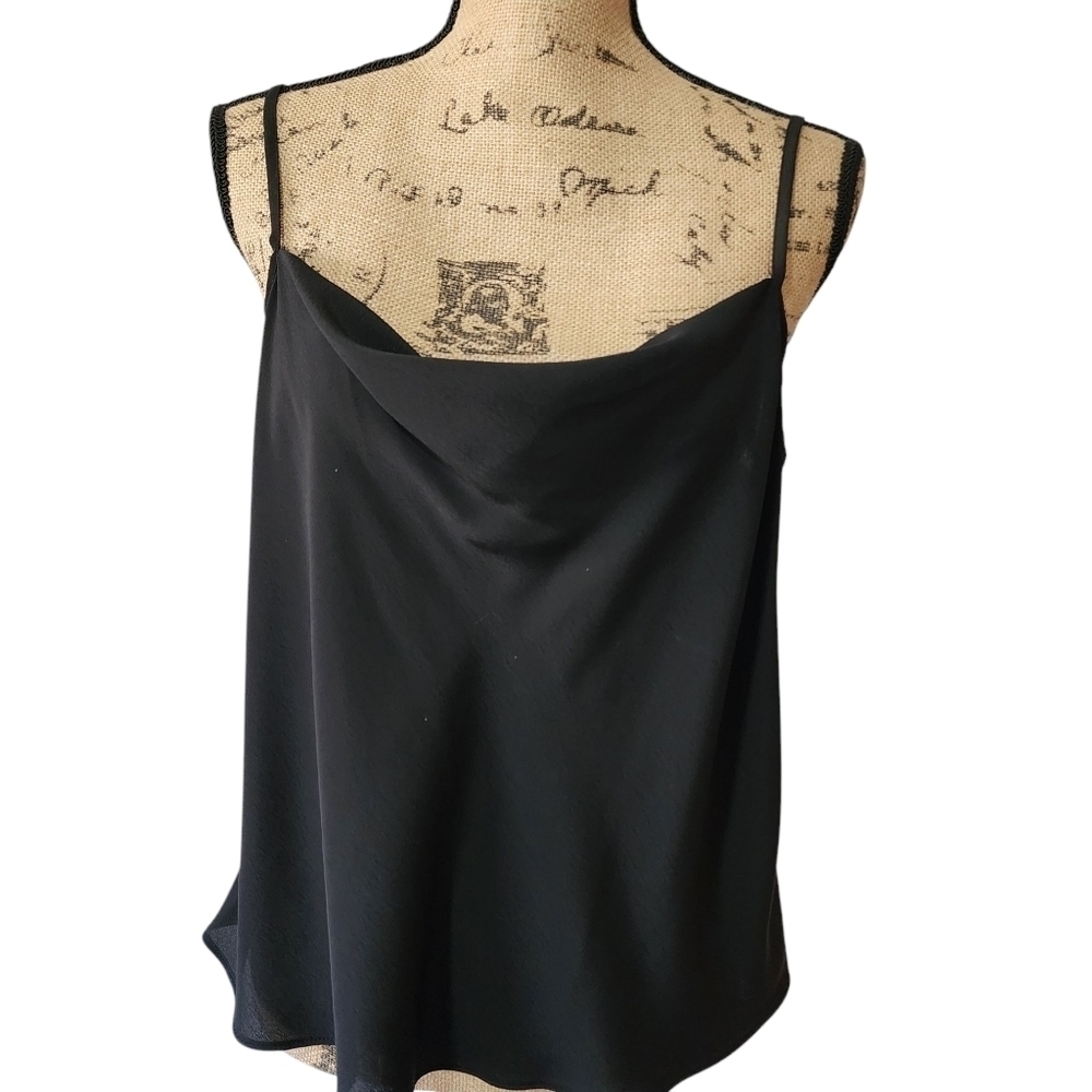 TopShop Black Cowl Neck Camisole - size 10
